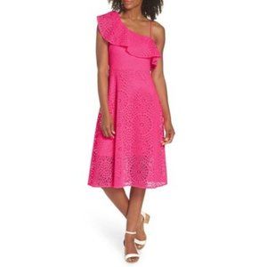 Lilly Pulitzer Callisto Dress in Pink Cosmo Sea Urchin Terry Lace